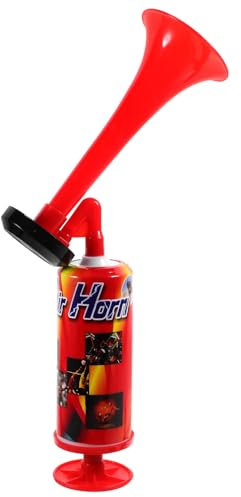 Air Horn Handheld Pump,Signal Gas Horn Hand Operated Air Horn - Horn Loud Noise Maker for Sports Events Wedding Birthday Party Camping (Random Pattern Color)