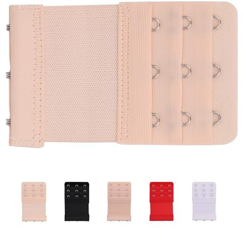WedDecor Lot de 1 rallonges de Soutien-Gorge pour Femme Lot de 3 Crochets 3 rangées Ivoire élastique Extensible Doux Flexible et Confortable 22,9 x 14 cm pour Femme Enceinte et Usage Quotidien