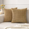 MIULEE 2er Set 40x40 cm Kordsamt Kissenbezüge Moderne Kissenhüllen Dekorative Sofakissen Dekokissen Weicher Zierkissenbezug für Wohnzimmer Sofa Schlafzimmer Boho Dekor Kamel
