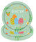 YAAVAAW 16Pcs Easter Party Paper Plates 18cm,Happy Easter Tableware Decor Easter Dessert Plates Green Eggs Pattern Paper Plate for Kids Adults Easter Party Supplies Table Decorations