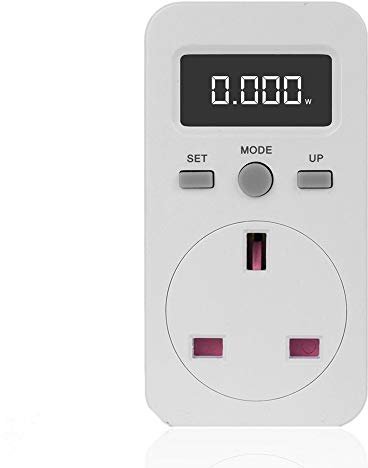 NONDK Digital Power Meter Plug-in Socket Electric Wattmeter Monitor UK Plug