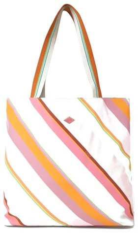 Oilily Romy Reversible Shopper Summer Stripes Misty Rose