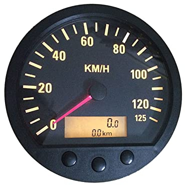 ELING Universal 140 mm elektronischer CAN-BUS-Tachometer 125 km/h mit Gesamtkilometerstand und Hintergrundbeleuchtung für LKWs