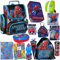 Spiderman Schulranzen Set XXL 14 Teile Ranzen Federmappe Turnbeutel Zeichenheft Notizbuch Mappe Zuckertüte Regenschutz Aufgabenheft für die Grundschule. Geeignet ab der ersten Klasse der Grundschule.
