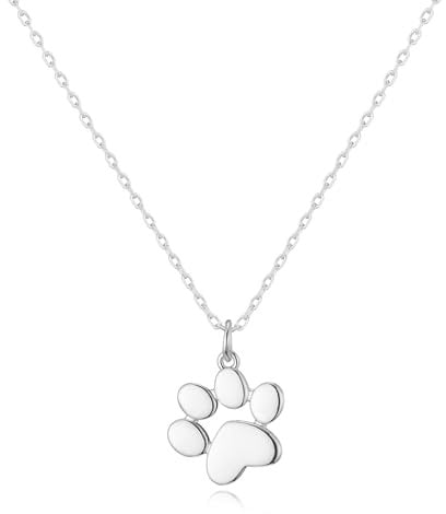 Philip Jones Silver Plated Dog Paw Necklace
