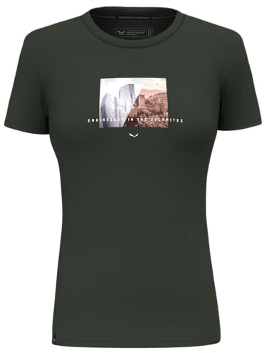 Salewa Pure Design Dry T-Shirt Women, Dark Olive, M