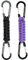 BRAVESHINE Karabiner Schlüsselanhänger Karabinerhaken mit Band, Carabiner Schlüsselanhänger Schlüsselband kurz mit Karabiner für Kinder Männer Frauen (1 Schwarz 1 Lila)