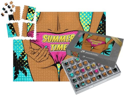 puzzleYOU: SMART Sorted® „Pop-Art: sexy Frau im Bikini von hinten“ – aus der Puzzle-Kollektion Comic