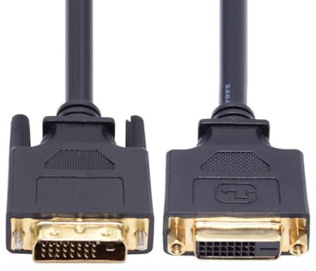 chenyang Cable de extensión DVI 24+1 DVI-D Dual Link Digital Video Ultra HD 2560x1600P para monitor tarjeta gráfica 50cm