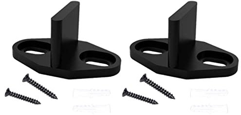 2 guías de suelo para puerta corredera duradera de granero para armario ranurado, 43 x 25 mm