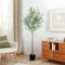 Oc'leaf Olivenbaum Künstlich - 150cm Künstliche Pflanzen Groß Olivenbaumpflanze, Künstlicher Olivenbaum im Topf, Olivenbaum Deko für Zuhause, Wohnzimmer, Schlafzimmer, Büro, Garten