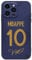 EZB Legend Football Player Themed iPhone Phone Case | Flexible Silicone Cover, Shock Absorbent (Mbappe, iPhone 14)