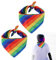 2 Stück Pride Outfit Regenbogen Bandana,Outfit Damen Accessoires,Rainbow Haarschmuck Haarband,Halstuch Haarbänder,für Gay Dance Clothes,Friends Bekleidungen Accessories,Christopher Street Day Zubehör