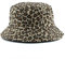 JLGYSX Fischerhut, Leopardenmuster, wendbar, Fischerhut, Outdoor-Reise, Sonnenhut für Damen und Herren, Khaki Leopard, A
