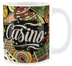 Purely Home Casino Mug - Card Games Poker & Roulette Gamblers Gifts/Presents - Tea/Coffee Hot Drinks Ceramic Cup