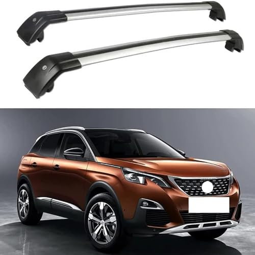 2 Pcs Barres transversales Porte-Bagages Voiture, pour Peugeot 3008 2017 2018 2019 2022, Barres aérodynamiques, Railing Porte-Bagages