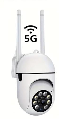 Cámara de Vigilancia WI-FI/ 5G y 2.4/ SD de 32 GB/Audio bidireccional/Sensor de Movimiento/rotación 360º/ Vision nocturn/Soporte Incluido para Colgar en Techo y Paredes/Exterior e Interior.