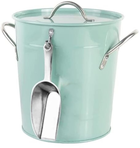 Double Wall Insulated Stainless Steel Ice Large Capacity Ice Ice Bucket High-Value Bar Champagne Creative Home Outdoor Red Ice Shovel Bar Beer Champagne Ice Bucket Bucket