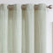 TOPICK Linen Curtains for Living Room 84 inches Long Sage Green Striped Curtains for Bedroom Light Filtering Eyelet Curtain Window Decoration 2 Panels