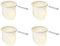 sourcing map Lot de 6 filtres à café réutilisables avec poignée en acier inoxydable, jaune, taille L