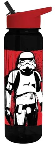 Star Wars Stormtrooper-Trinkflasche aus Kunststoff – lustige, praktische und leichte wiederverwendbare Flasche mit klassischem Stormtrooper-Design, ideal für Star Wars Fans und praktisch für den