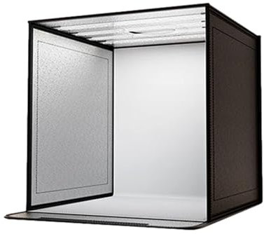 Caja de fotos de estudio Generic – Tienda luminosa de 40 x 40 cm – Softbox LED negro – Portátil y fácil de usar para fotografía de productos – Joyas, accesorios, maquillaje, etc.