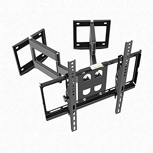 JDSHFEN Support de Moniteur TV Support TV d'angle à Six Bras Extension de Montage Mural à Mouvement Complet Support TV pivotant et inclinable avec Double Base s'adapte,Petit