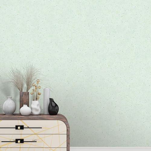 Belka B37 Salbeigrüne Tapete - Reine Baumwolle - Langlebig - Selbstklebend - Wärme- & Schalldämmend - Modern & Stilvoll, DIY Öko & Natürlich | ca. 15 qm (m²)