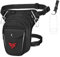 Eshow Pernera Moto Ampliable, Riñoneras con Portabotella y Tira Reflectante para Hombre y Mujer, Bolsa Pierna para Ciclismo Montañismo Viajes Senderismo Trabajo Camping Escalada Negro