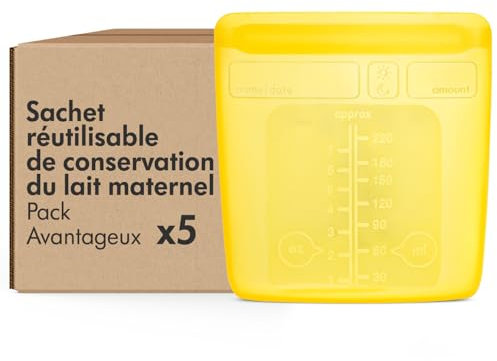 Medela Bolsas reutilizables para la conservación de leche materna, con apertura amplia y sistema con doble cierre, aptas para el refrigerador y el congelador, 220 ml, reutilizables hasta 500 veces