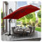 Jaxguom Drehbar Ampelschirm Sonnenschirm 300x300 cm eckig Gartenschirm mit Kurbe 360° Drehbar & Kippbar,Terassenschirm Sonnenschutz UV50+ Cantilever-Schirm für Garten,Terrasse,Rot