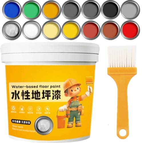 Waterproof Water-Based Epoxy Floor Paint - 2025 New Water-Based Garage Epoxy Flooring Paint, Quick-Dry Anti-Slip Concrete Floor Paints For Interior & Exterior (Varnish)