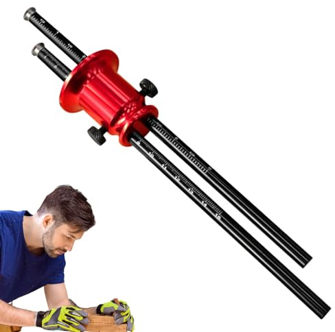 Schlagmesser aus Holz – Markierungslehre mit Doppelskala mit Legierungskonstruktion, präzises Messlineal | Anordnung von Zimmern für die Montage von Möbeln, L-Design