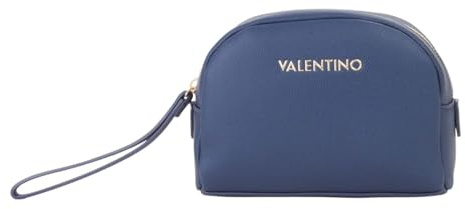 VALENTINO Toiletry Bag FAE Re Soft Cosmetic Case Blu Dark Blue