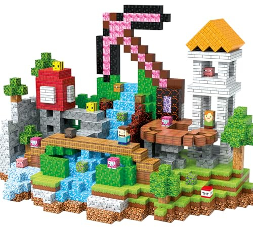 MEDMHSMA Magnetische Bausteine, 120 Stück 2,5 cm Magnetbausteine Bauen Magnet Würfel Welt, Montessori STEM Magnet Bauspielzeug Geschenke für Kinder Jungen und Mädchen ab 3 Jahre