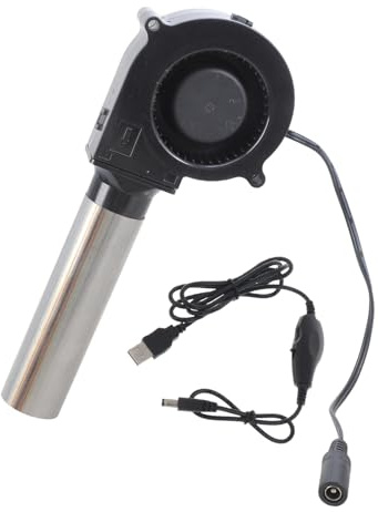 Small 5V Electric BBQ Blower Fan with Variable Speed Controller Barbecue Cooking Fans Air Blower for Camping Barbecue Fan Air