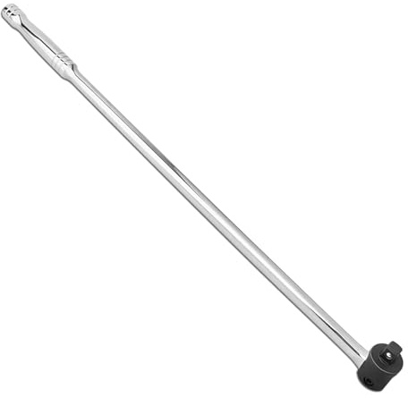 Duraherra 1/2 Inch Drive Breaker Bar 600mm/24 Inch Heavy Duty, Square Drive Power Knuckle Breaker Socket Wrench, Flexible Handle Breaker Bar for Wheel Nut Spanner
