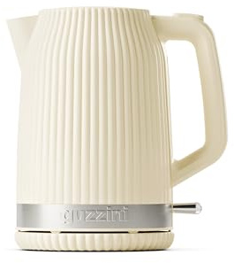 Guzzini, Sous Chef, Elektrischer Wasserkocher, 1,7 l, automatische Abschaltung, Kalkfilter, Basis 360°, Boil-Dry Schutz (Cream)