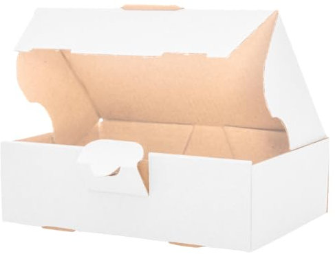 verpacking 100 Maxibriefkartons Versandkartons Faltschachtel Faltkarton Maxibrief 160 x 110 x 50 mm, Weiss, MB-1