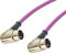 Angled 5 Pin Din Midi Lead. Pedal Board Cord, Keyboard, Synth, Foot Switch Cable (20m, Purple)