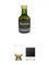Connemara Peated Single Malt 5 cl + The Glencairn Glass Whisky Glas Stölzle 1 Stück + Schiefer Glasuntersetzer eckig ca. 9,5 cm Durchmesser