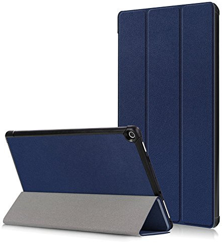 Kepuch Custer Hülle für Fire HD 10 2017/2019 9th,Smart PU-Leder Hüllen Schutzhülle Tasche Case Cover für Fire HD 10 2017/2019 9th - Blau