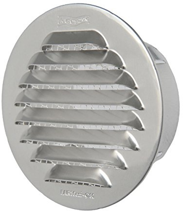 La Ventilazione GTA80R Griglia Tonda da Incasso, Alluminio, per foro ø 80 mm