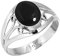Jeweloporium Real Schwarzer Onyx 925 Silber Ringe für Damen Edelstein Cocktail Silber Ringe Größe 54(17.2) Hochzeit Geschenk viktorianisch Schmuck