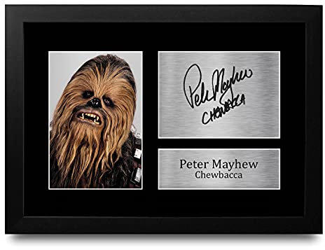 HWC Trading Peter Mayhew A4 Gerahmte Signiert Gedruckt Autogramme Bild Druck-Fotoanzeige Geschenk Für Star Wars Chewbacca Filmfans