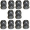 10pk M25 25mm TRS Stuffing Compression Glands for 12-15mm Cable Black, Waterproof IP68 with Locknut and Washer