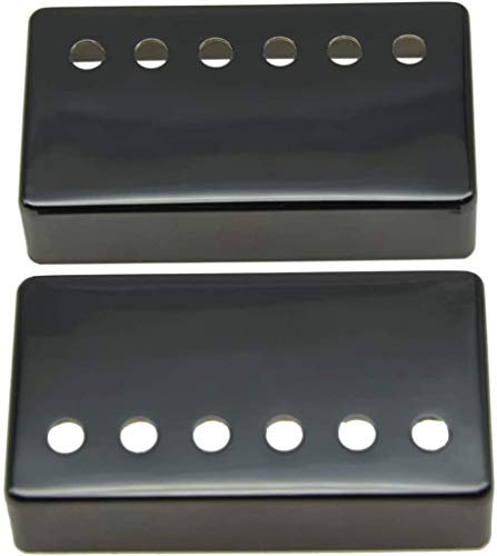 Dopro Set of 2 Metal Humbucker Guitar Pickup Cover Brass Humbucker Pickup Covers 50mm/52mm Pole Spacing for Epiphone Les Paul Blacklack