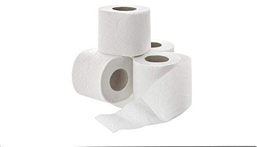 64 Rollen (8x8) Toilettenpapier Klopapier WC Papier 3-lagig weiß Tissue weich 250 Blatt auf Rolle
