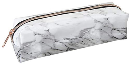 HomestreetUK Rose Gold and Marble Design Stationery Pencils Notebook and Pencil or Make up Case Gift Set or Individual Items (Zip up case)