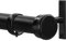 Qlfyuu Curtain Rod for Windows with Round Cap, Shower Curtain Rail Heavy Duty Ceiling Mount Black Curtain Pole with Brackets, Extendable Curtain Poles Telescopic Rust Free(Black,L)